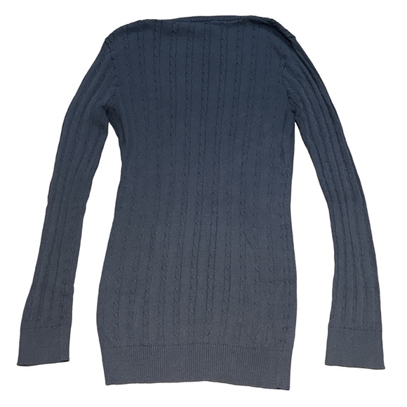 Y2K BLUENOTES women's navy knit v-neck sweater, size XL. - Picture 3 of 3